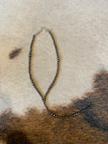 4-6 mm German silver lariat necklace