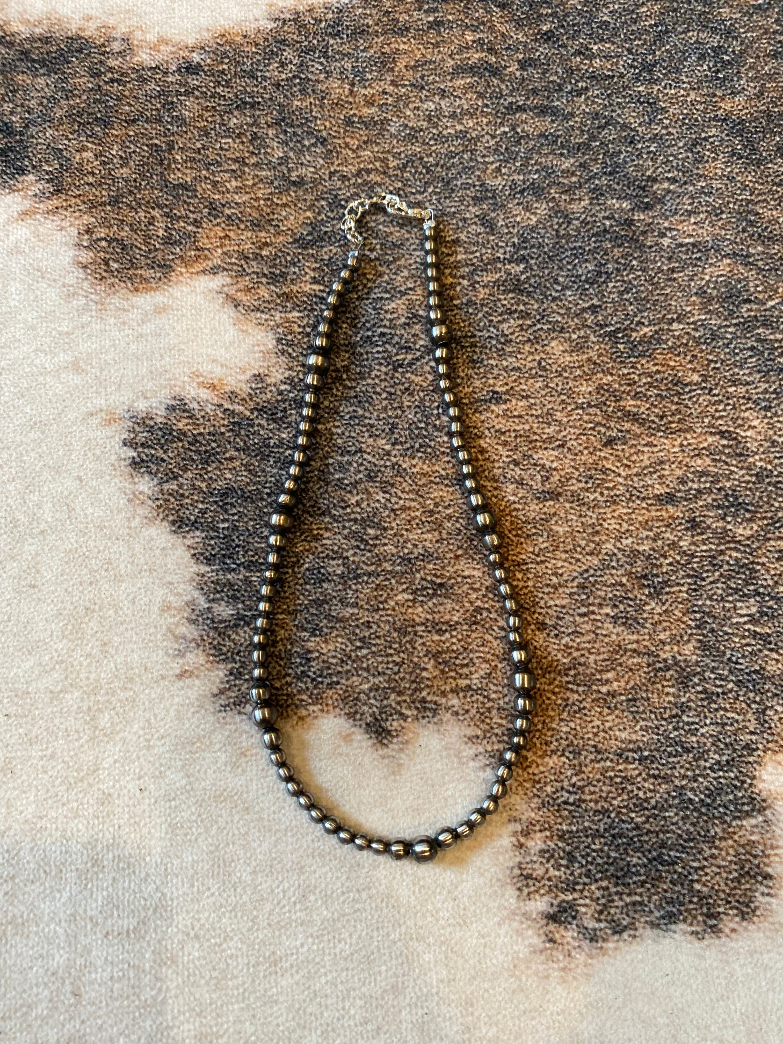 4-6 mm German silver necklace