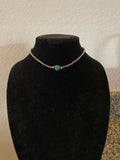 4-6mm German silver beads with turquoise nugget bead