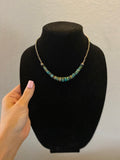 4-8mm German silver beads with 4-8mm turquoise beads