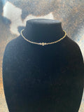 German silver initial necklace
